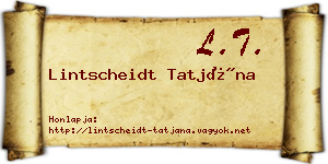 Lintscheidt Tatjána névjegykártya
